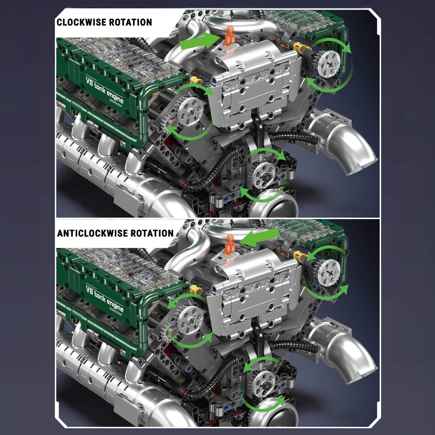 Mould King V8 Tank Engine 10182 | 2250PCS