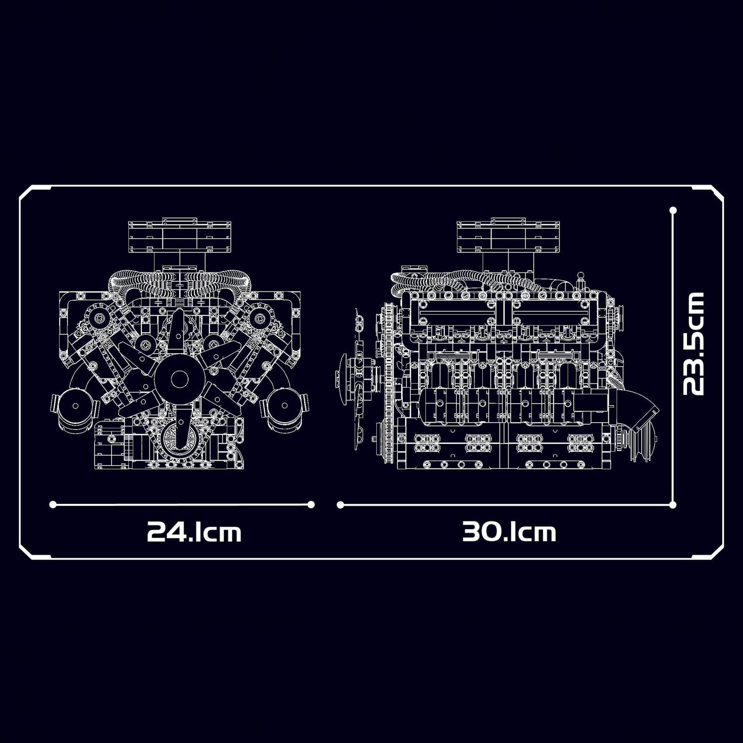 Mould King V8 Tank Engine 10182 | 2250PCS