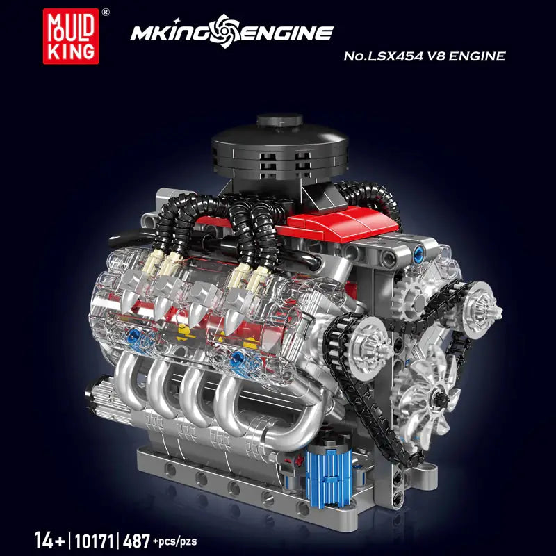 Mould King LSX454 V8 Engine 10171 | 487PCS