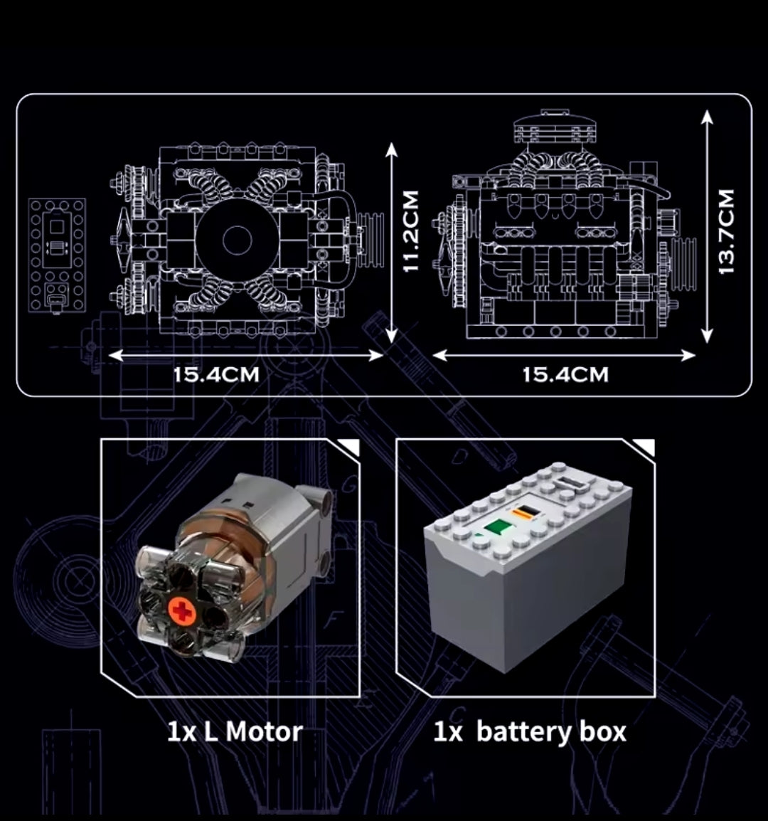 Mould King LSX454 V8 Engine 10171 | 487PCS