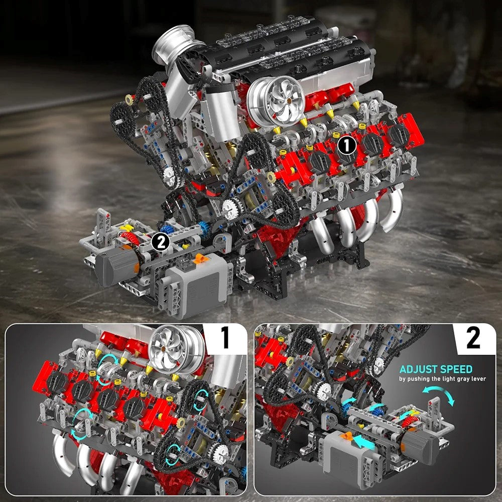 Mould King F488 Supercar V8 Engine 10130 | 2718PCS