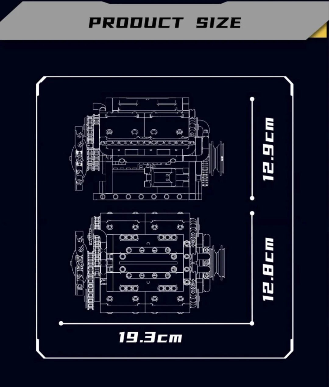 Mould King V8 Engine 10088 | 535PCS