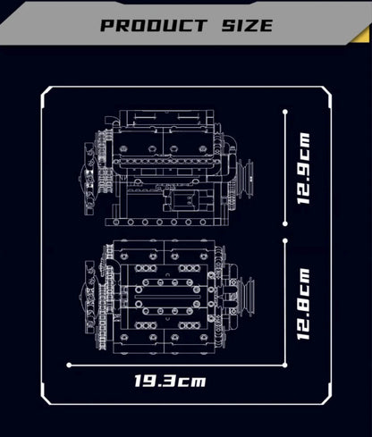 Mould King V8 Engine 10088 | 535PCS