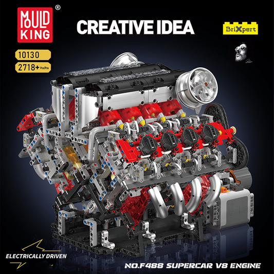 Mould King F488 Supercar V8 Engine 10130 | 2718PCS